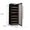 ホットセール自立型細い背の高い薄いワイン冷蔵庫